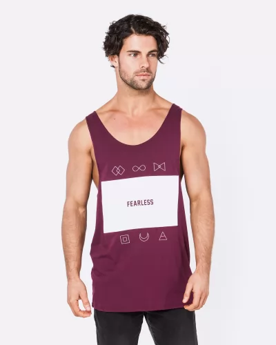 FEAR THE LOGO MAROON SINGLET