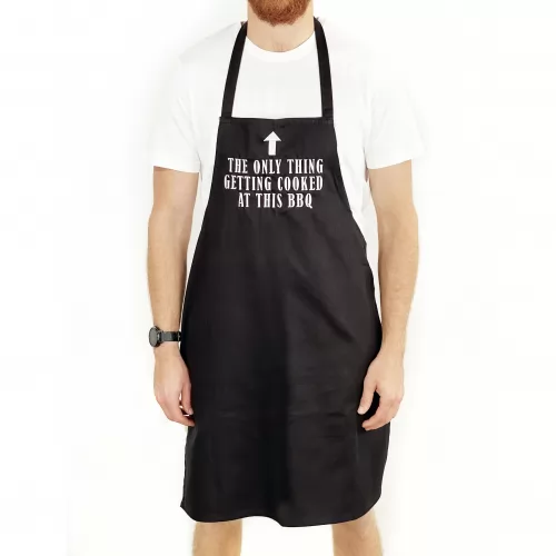 GET COOKED BBQ APRON IN BLACK