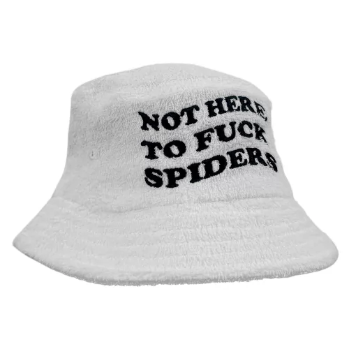 SPIDERS WHITE TERRY TOWEL BUCKET HAT