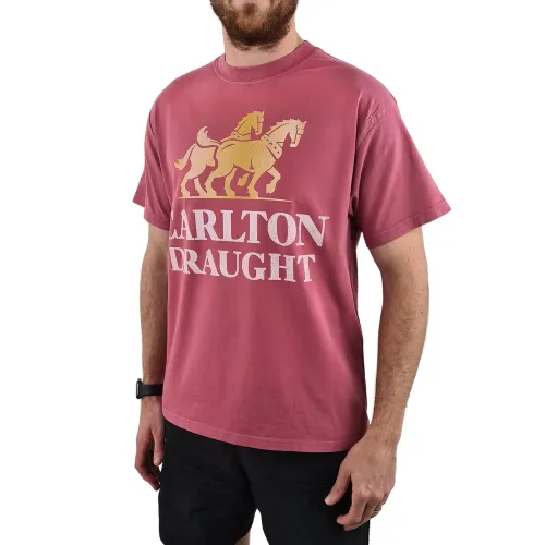 CARLTON DRAUGHT MAROON DYED T-SHIRT