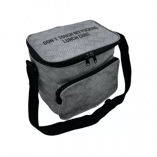 8102 DONT TOUCH MY LUNCH CHECKER PLATE COOLER BAG.t