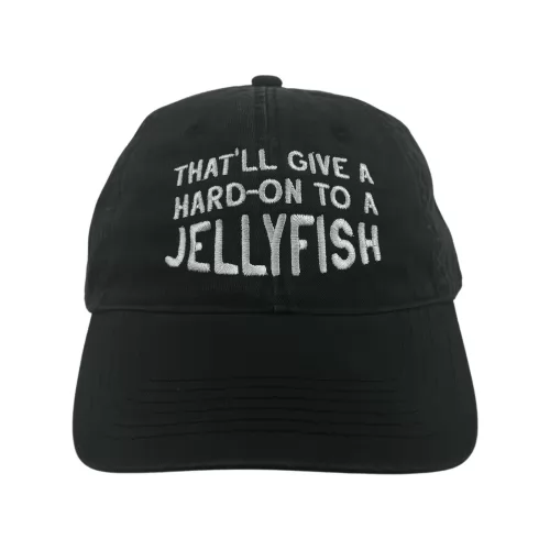 HARD-ON TO A JELLYFISH BLACK WASHED DAD HAT