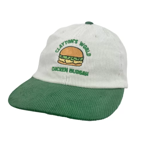 GREEN & WHITE CLAYTON'S WORLD TWO TONE CORD HAT
