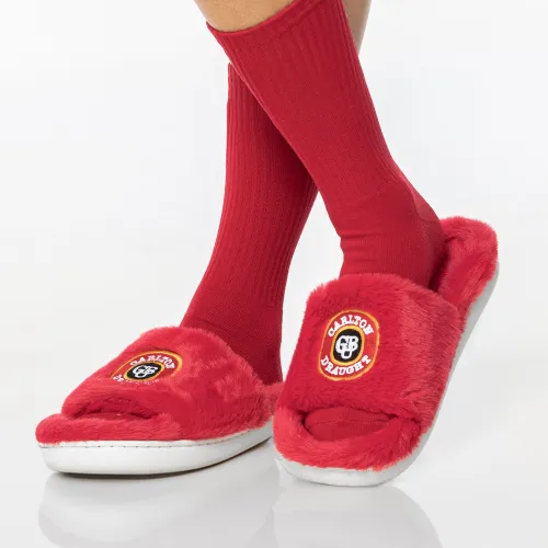 CARLTON DRAUGHT FUR SLIPPERS