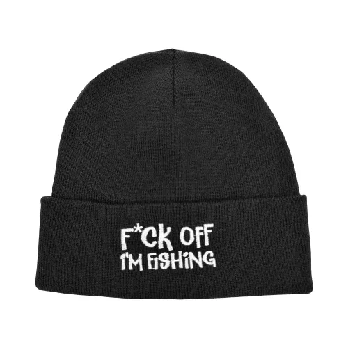 F OFF I'M FISHING BLACK BEANIE