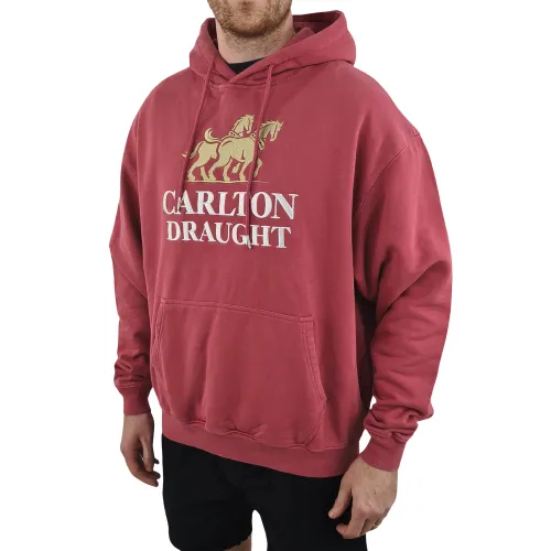 VINTAGE CARLTON DRAUGHT MAROON HOODIE