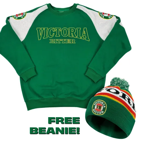 RETRO VB CUT & SEW SWEATSHIRT + FREE BEANIE