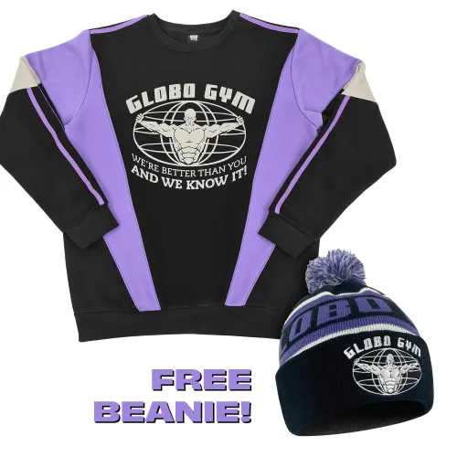 GLOBO GYM CUT & SEW SWEATSHIRT + FREE BEANIE