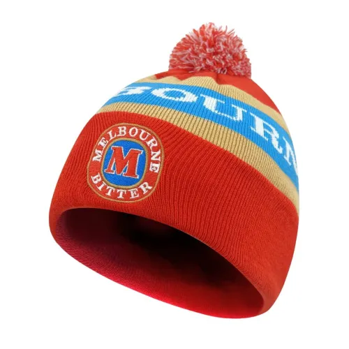 MELBOURNE BITTER MAROON POM BEANIE