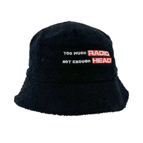 TOO MUCH RADIO BLACK TERRY TOWEL BUCKET HAT