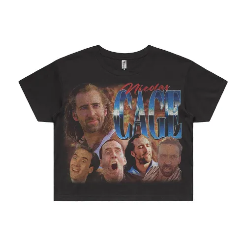 VINTAGE NIC CAGE CROP TOP