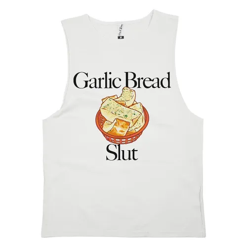 GARLIC BREAD WHITE TANK