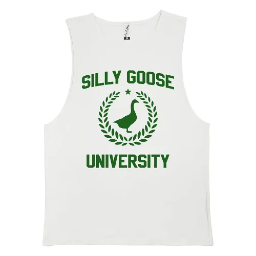 SILLY GOOSE WHITE TANK