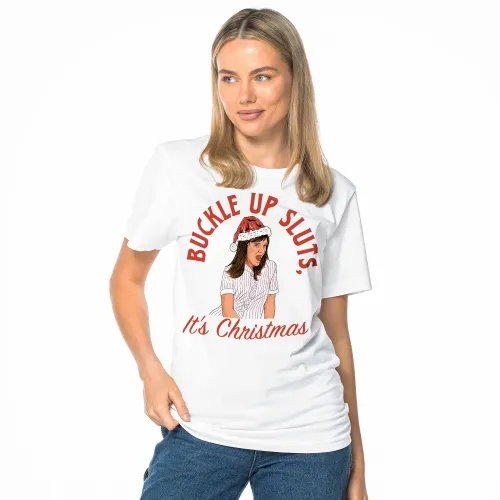 BUCKLE UP JA'MIE XMAS WHITE TEE