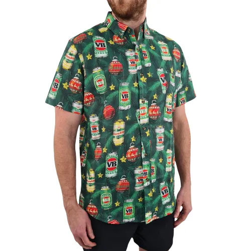 VB XMAS TINNIES BUTTON UP SHIRT