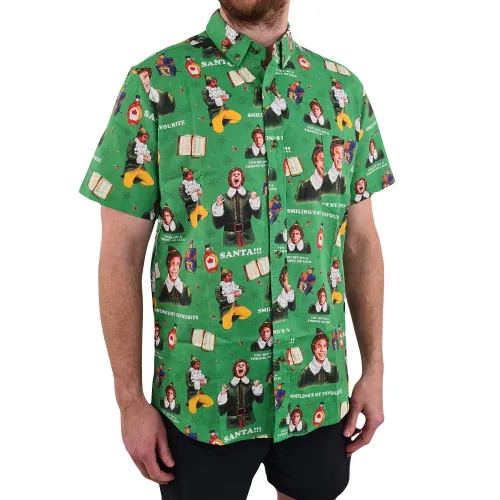 BUDDY ELF LINEN BUTTON UP SHIRT