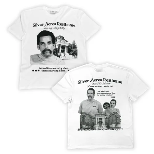 SILVER ACRES WHITE VINTAGE FRONT & BACK T-SHIRT