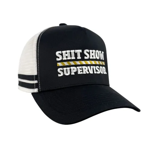 SUPERVISOR BLACK TRUCKER CAP